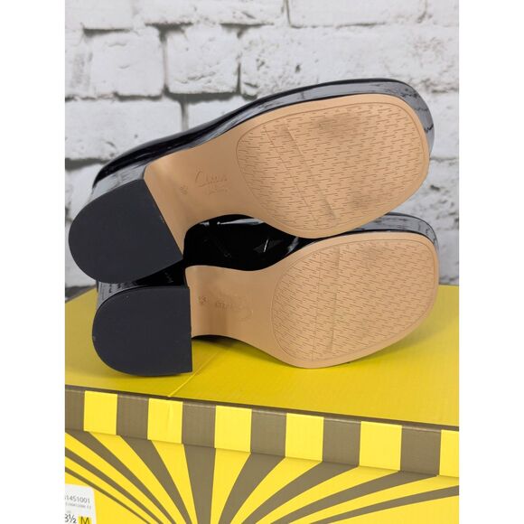 CIRCUS SAM EDELMAN Black Patent "Ilana" Platform Bootie Goth Witchy Retro 8.5 M - Picture 5 of 7